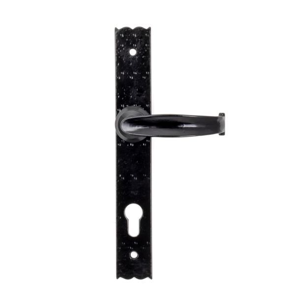 From The Anvil - Textured Cottage Espagnolette Door Handle - Black - Pair