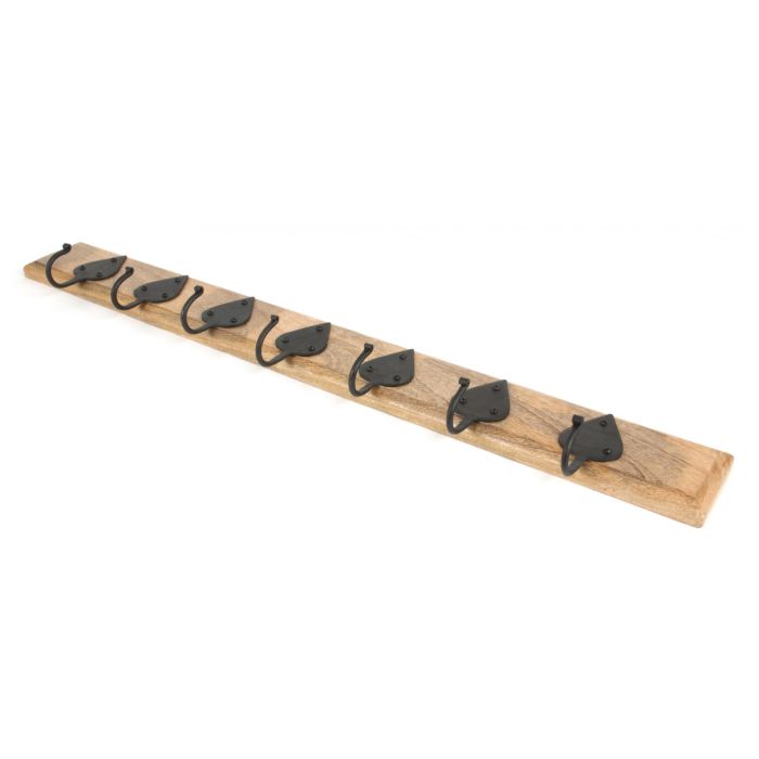 From The Anvil - Cottage Coat Hook Rack - Beeswax & Timber