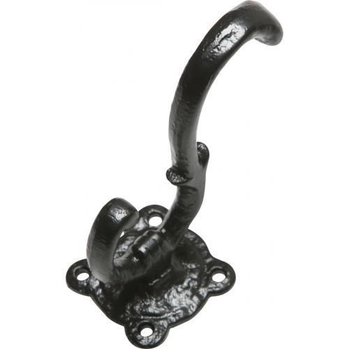 Kirkpatrick Black Curved Hat And Coat Hook - 127mm