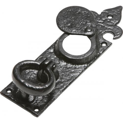 Kirkpatrick Cylinder Latch Knocker - Black Antique