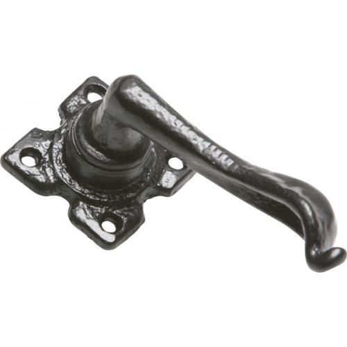 Kirkpatrick Door Handle On Rose 879 - Black Antique