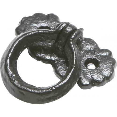 Kirkpatrick Ring Cupboard Pulls - Black Antique - 50mm