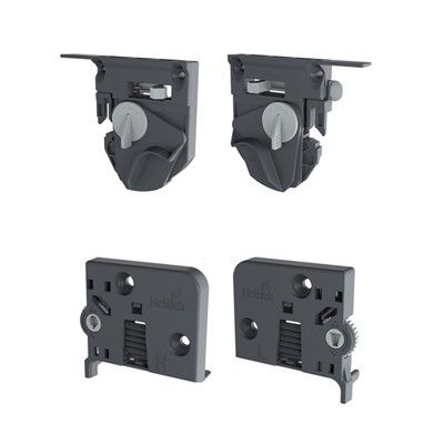 Hettich - Quadro Silent Soft Close System Drawer Runner Front Catch Tilt Adjuster Set