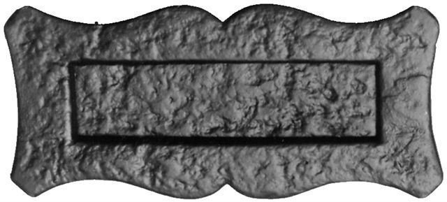 Kirkpatrick Shaped Letter Plate - Black Antique