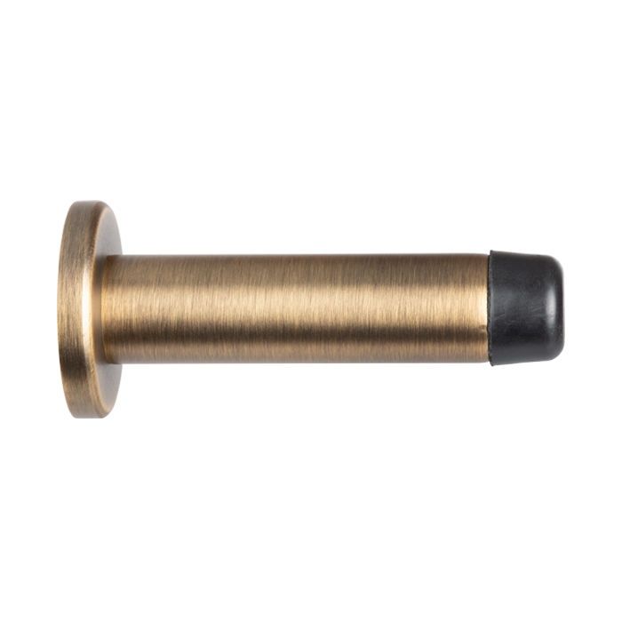 Carlisle Brass Cylinder Pattern Door Stop on Rose