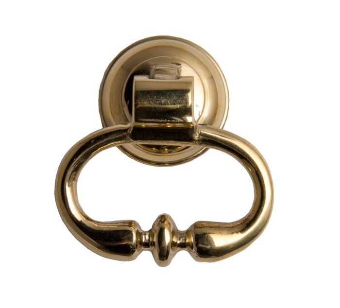 Cardea - Cavendish Knuckled Ring Drop Handle - Unlacquered Brass