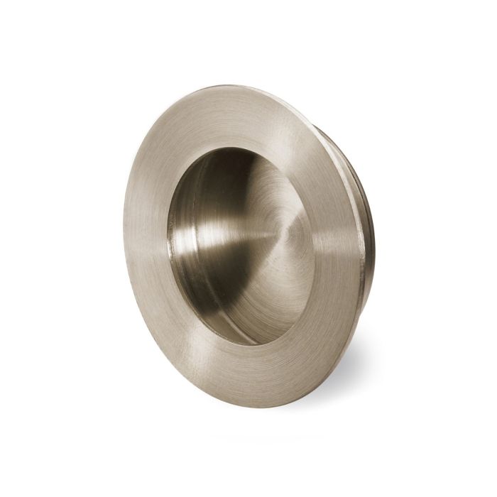 Hettich - Organic Aboa Flush Handle - Brushed Stainless Steel