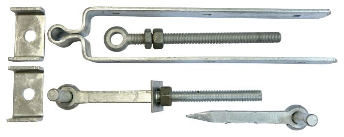 Timco - Adjustable Fieldgate Hinge Set - Galvanised - 600mm