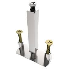 Eurospec 1/2 Set Fixing Plate For Bolt Through Furniture