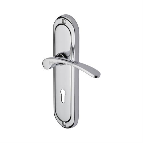 M.Marcus Heritage Brass Ambassador Door Handle on Backplate - Pair