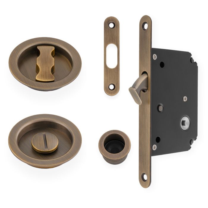 Alexander and Wilks Radius Sliding Door Lock Set