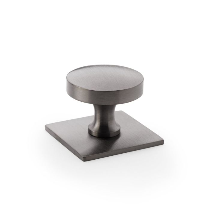 Alexander and Wilks Bullion Cupboard Knob on Square Backplate