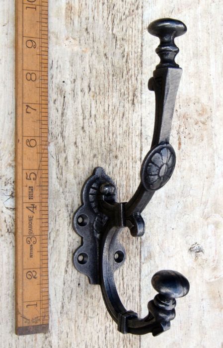 Cottingham - Large Regal Coat Hook - Antique Iron