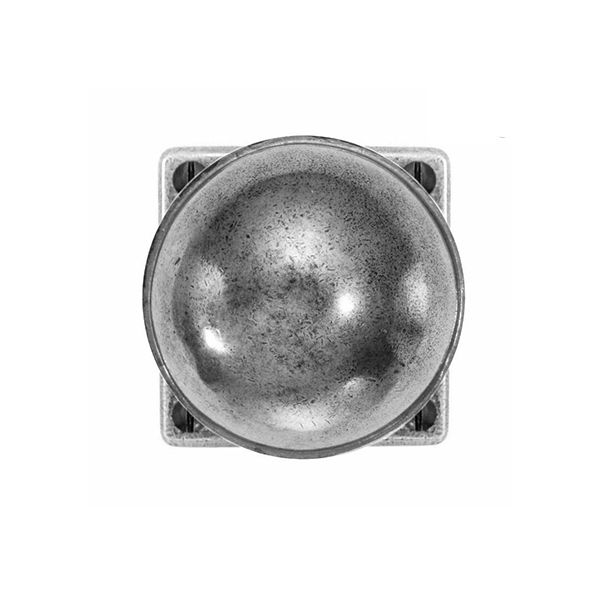 Finesse - Beamish Mortice Door Knob on Square Rose - Solid Pewter - Pair