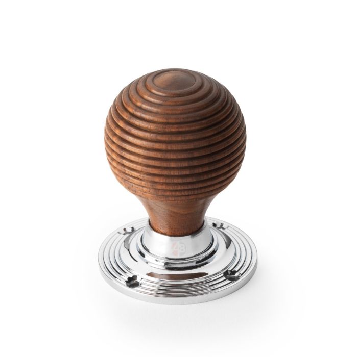 Rosewood Beehive Mortice/Rim Door Knob - Pair