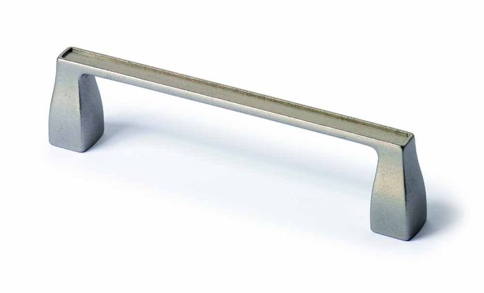 Hettich - Folk Bevipo Cupboard Handle - Pewter Effect - Centres 128mm