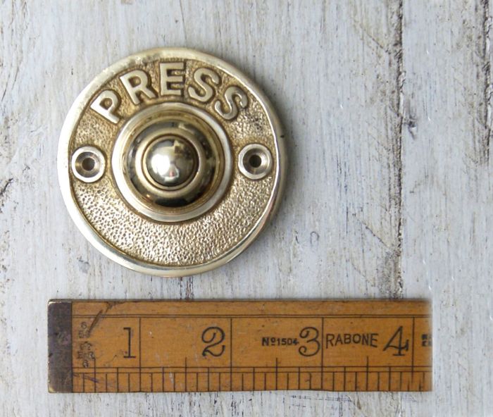 Cottingham - Solid Brass Door Bell Push - Unlacquered Brass