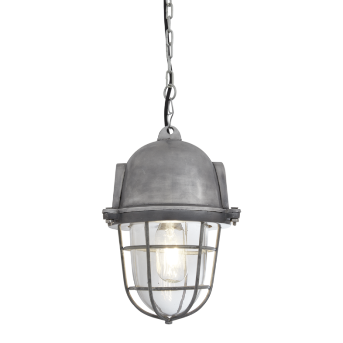 Industville - Bulkhead Cage Pendant - Gunmetal - 11 Inch