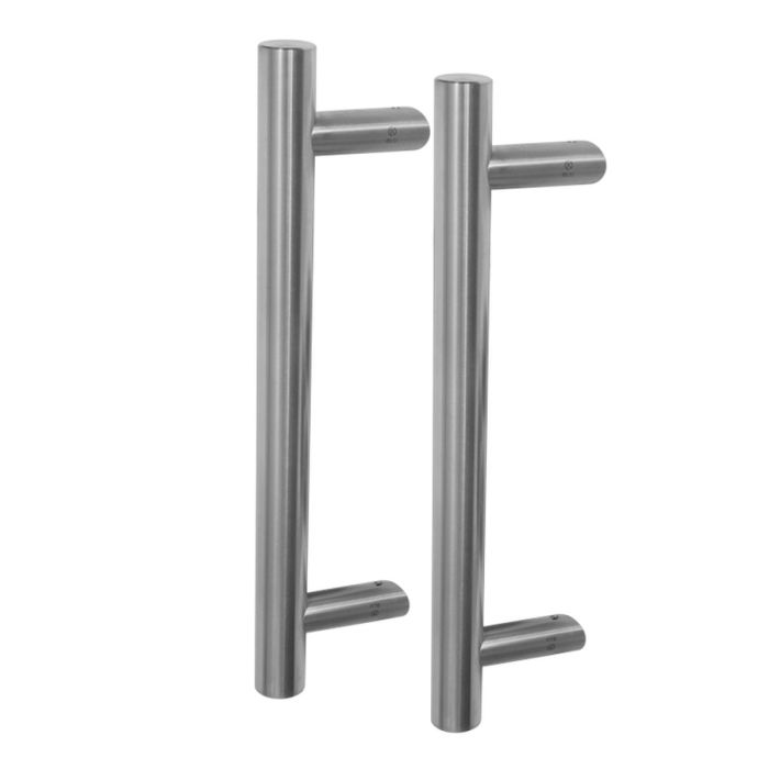 Blu Performance - Offset Round T-Bar Door Pull Handle for Aluminium Sliding Doors - 316 Satin Stainless Steel