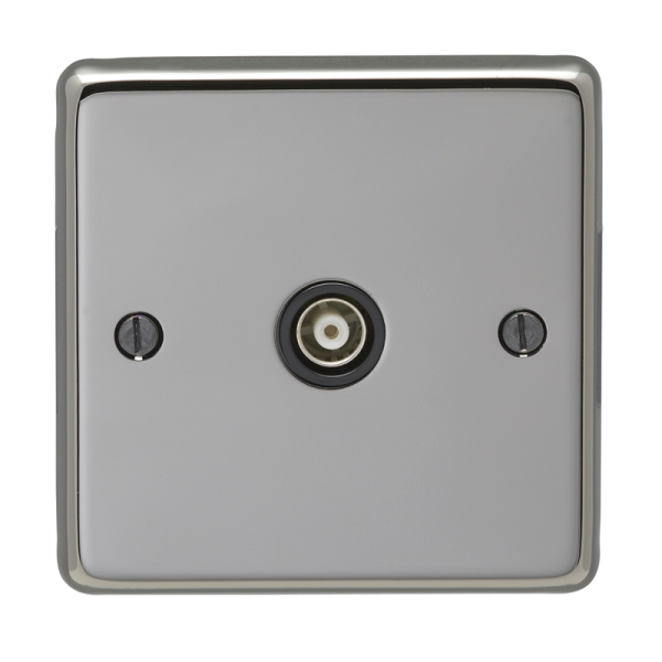 Eurolite - Stainless TV Socket - Black Nickel