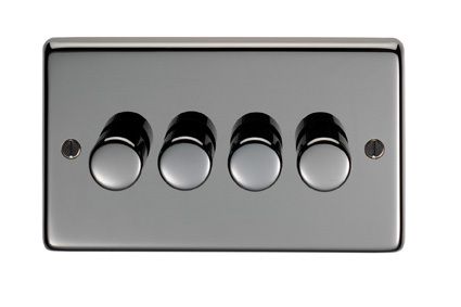 Eurolite - Stainless 1 - 4 Gang Dimmer - Black Nickel