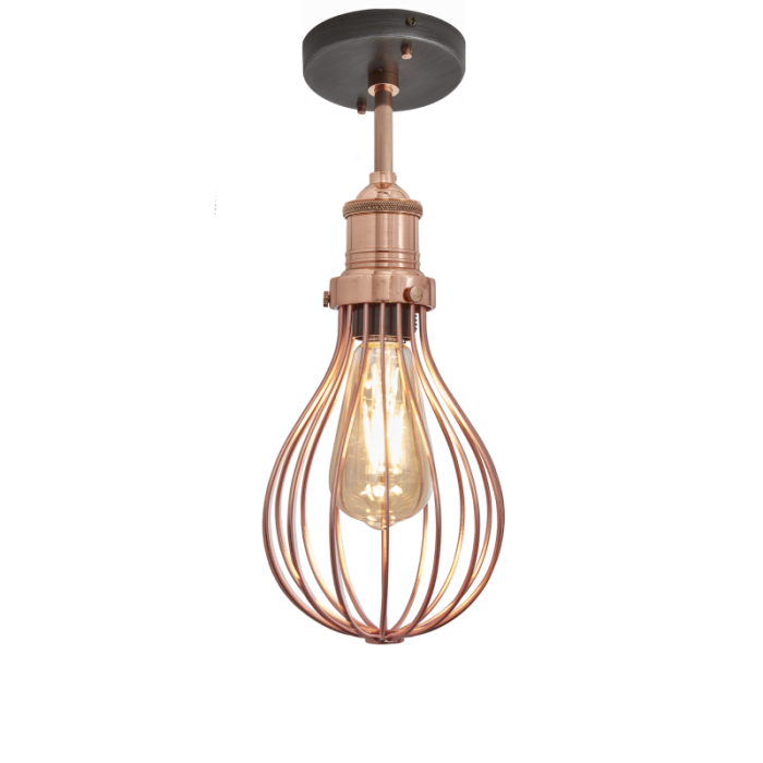 Industville Brooklyn Balloon Cage Flush Mount