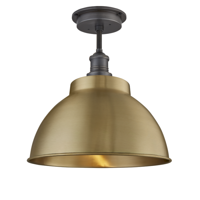 Industville 13 Inch Brooklyn Outdoor & Bathroom Dome Flush Mount