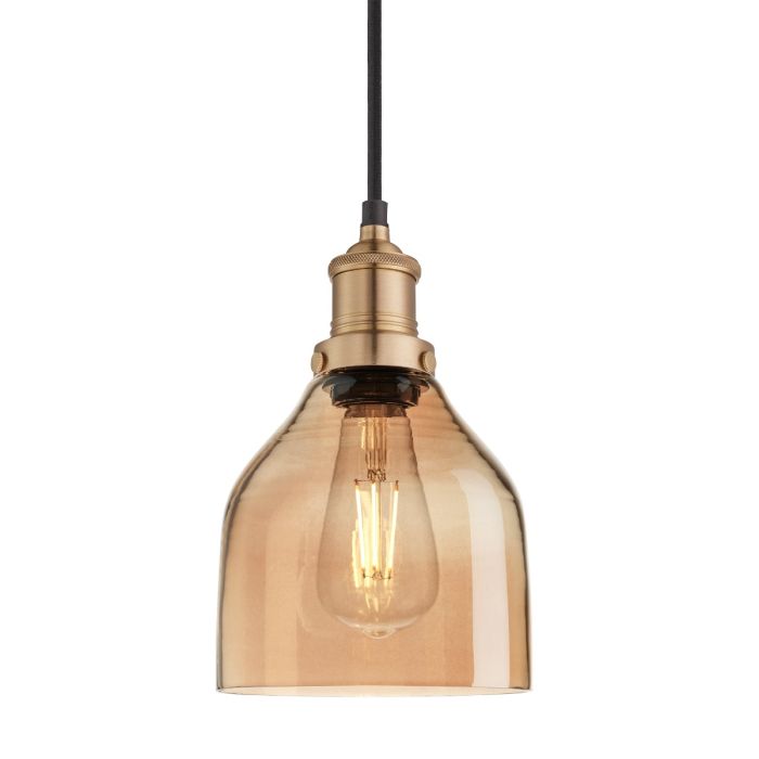 Industville Brooklyn Tinted Glass Cone Pendant