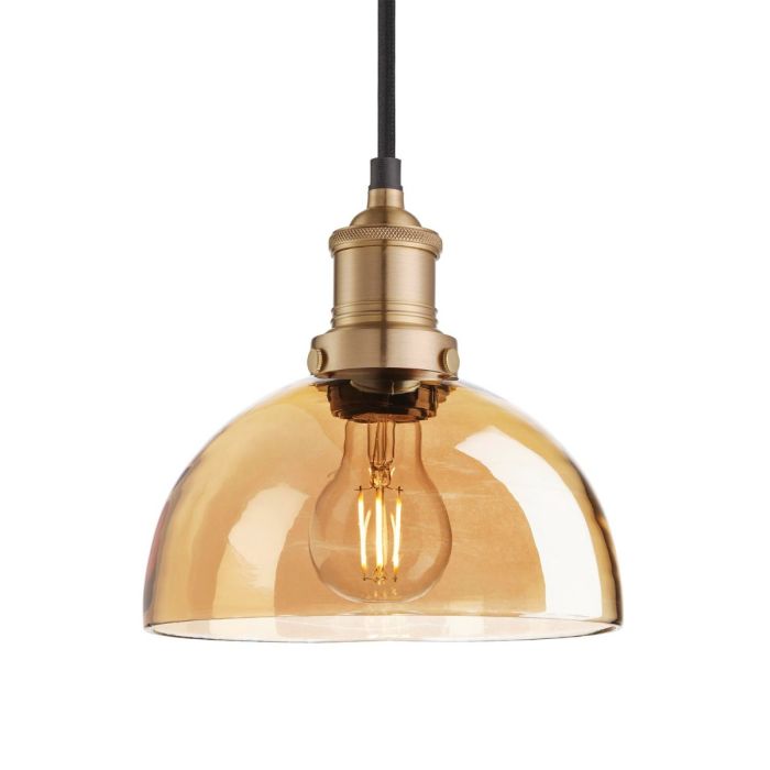 Industville Brooklyn Tinted Glass Dome Pendant
