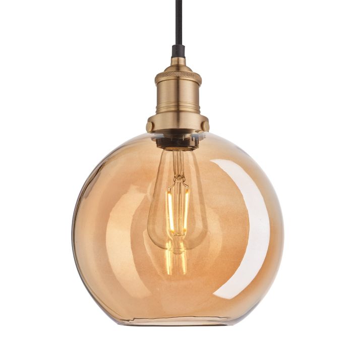 Industville 9 Inch Brooklyn Tinted Glass Globe Pendant