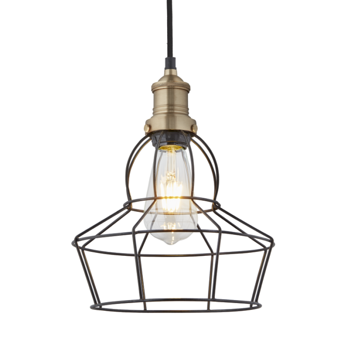 Industville Brooklyn Rose Wire Cage Pendant 