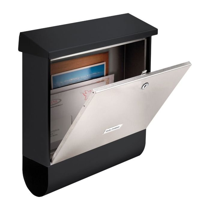 Burg Wachter - Stainless Steel London Letter Box - Matt Black