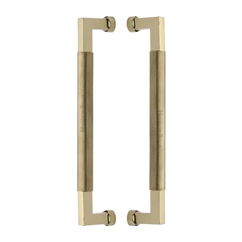 M.Marcus Heritage Brass Back-to-Back Bauhaus Knurled Door Pull Handle