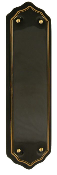 Chatsworth Black Porcelain Goldline Finger Plate