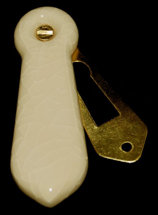 Chatsworth Standard Profile Cream Crackle Porcelain Escutcheon