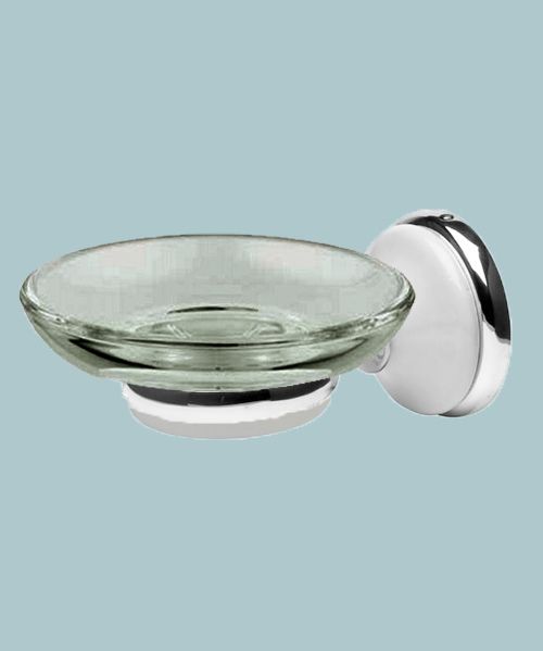 Chatsworth - Soap Dish - Polished Chrome / White Porcelain