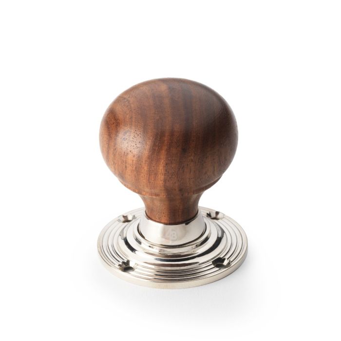 Rosewood Bun Mortice/Rim Door Knob - Pair