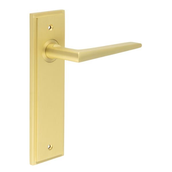 Frelan Burlington Mayfair Door Handle on Backplate - Pair