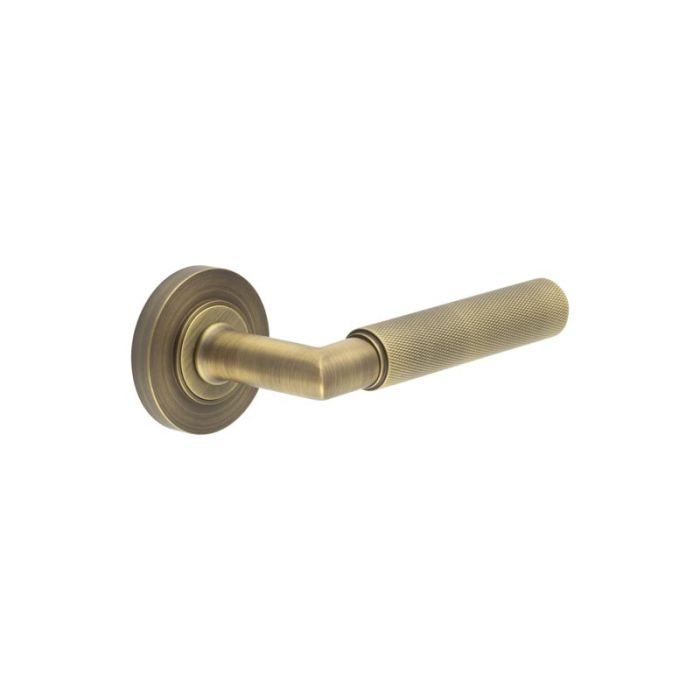 Frelan Burlington Piccadilly Knurled Door Handle on Rose - Pair