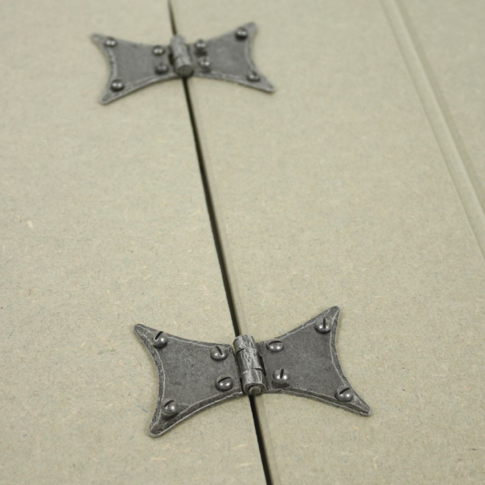 Dartington Steel Butterfly Hinges Handforged 01-020 Pewter Patina