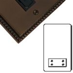 M.Marcus Heritage Brass - Contractor Rope Edge Plate - Shaver Socket Output Voltage 110/240V - Georgian Bronze