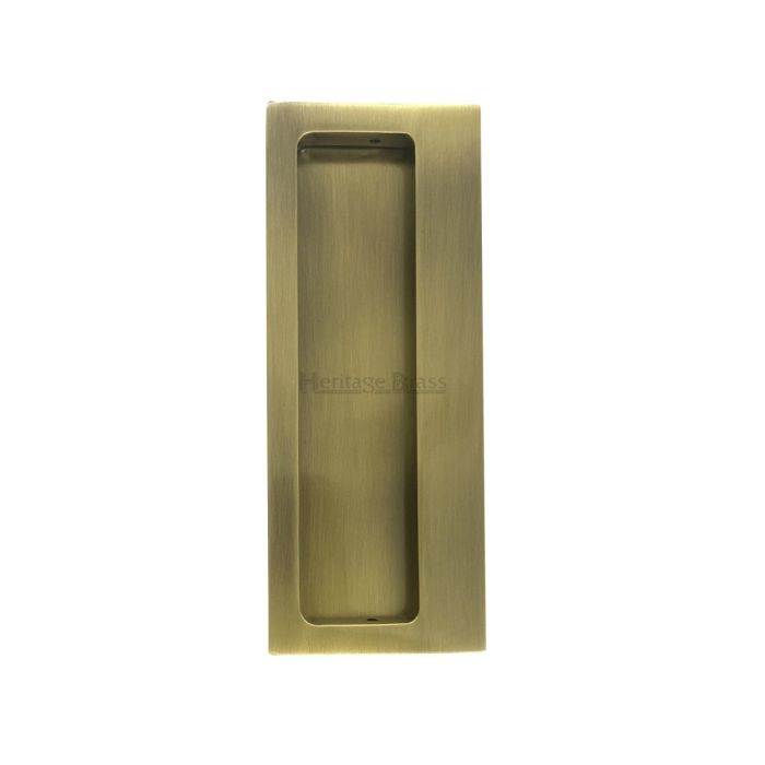 M.Marcus Heritage Brass Solid Brass Flush Pull for Swing Doors