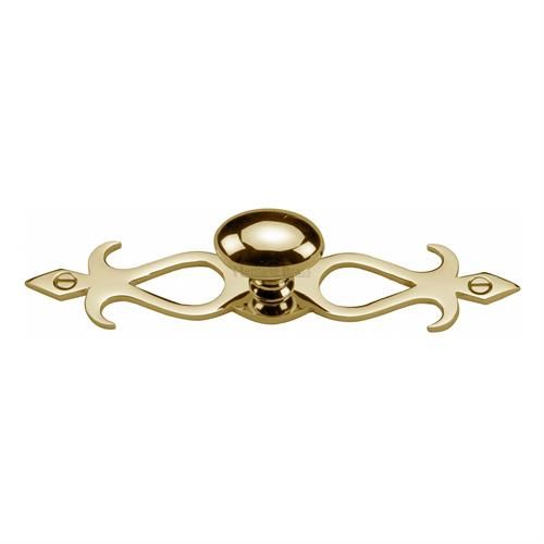 M.Marcus Heritage Brass Oval Cupboard Knob on Backplate