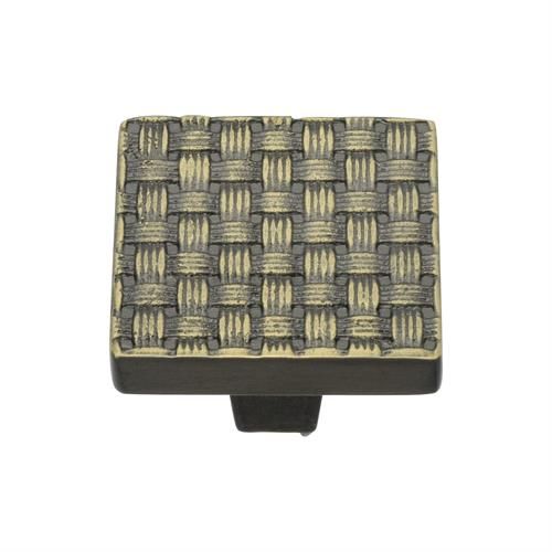 M.Marcus Heritage Brass Square Weave Cupboard Knob