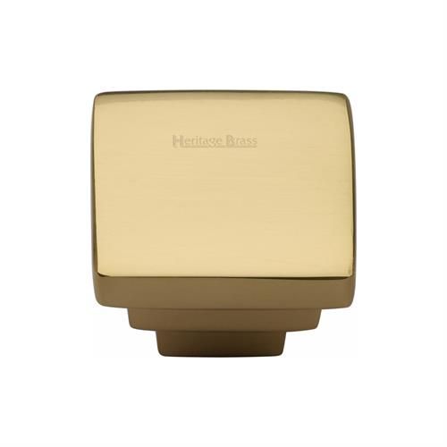 M.Marcus Heritage Brass Square Stepped Cupboard Knob