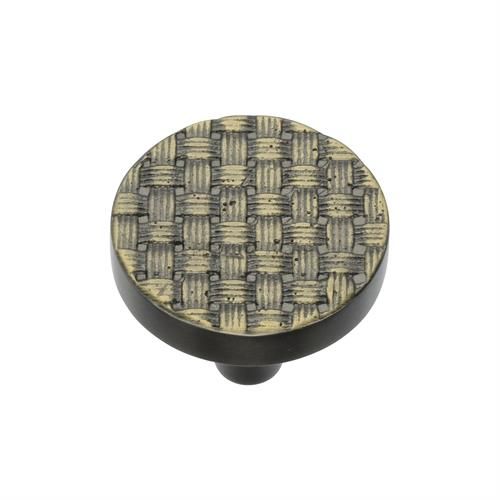 M.Marcus Heritage Brass Round Weave Cupboard Knob