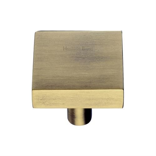 M.Marcus Heritage Brass Square Design Cupboard Knob