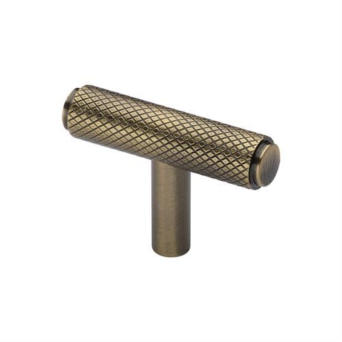 M.Marcus Heritage Brass Knurled T-Bar Cupboard Knob