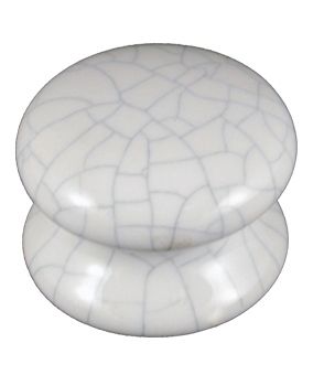 Chatsworth Porcelain Grey Crackle Cupboard Knob