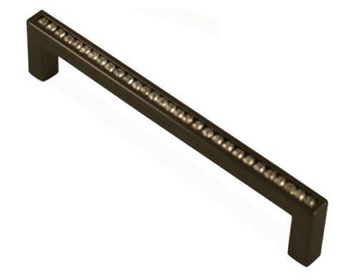 Crystal Slimline Black Cupboard Handle